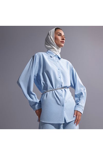 Iconic All-over Embellished Shirt With Long Sleeves