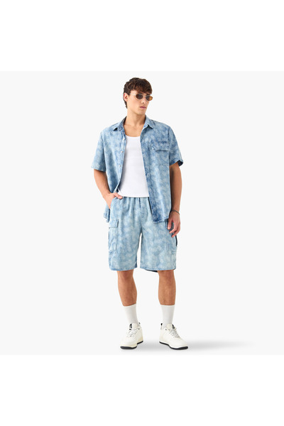 Lee Cooper شورت مطبوع بالكامل مع رباط للإغلاق
