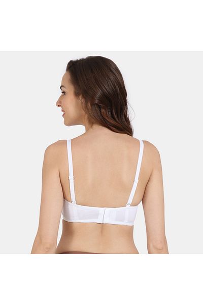 Zivame Padded Balconette Bra With Hook And Eye Closure
