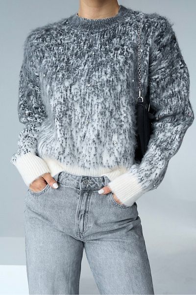 Ritnice Pulover cu pene Snowy Stone pentru femei