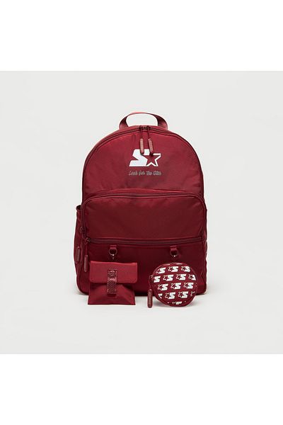 Starter Slogan Print Backpack With Adjustable Straps And Detachable Pouches