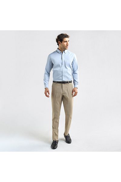 FAV Regular Fit Textured Button-down Shirt With Chest Pocket And Long Sleeves