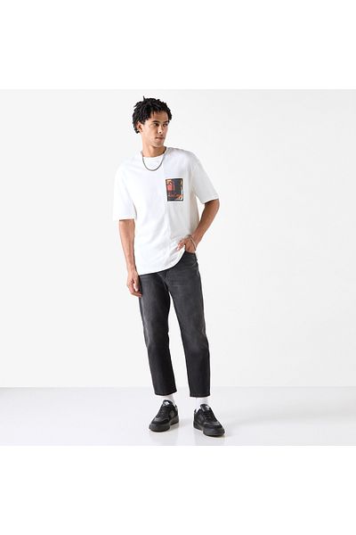 Lee Cooper Printed Oversized T-shirt With Crew Neck
