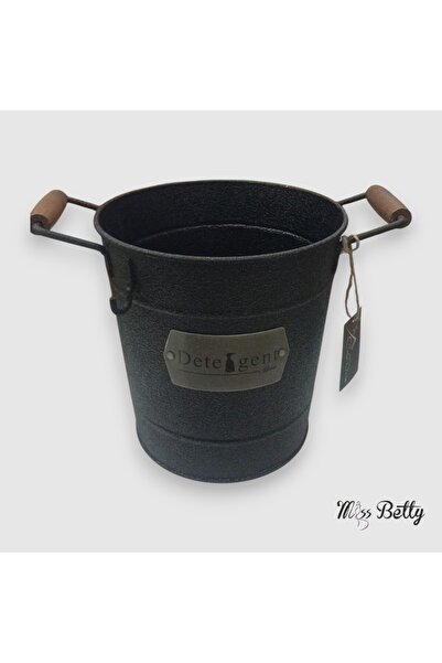 Miss Betty Metal Galvaniz Kaplama Deterjan Kovası Gümüş