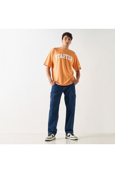 Starter Logo Print Crew Neck T-shirt With Short Sleeves