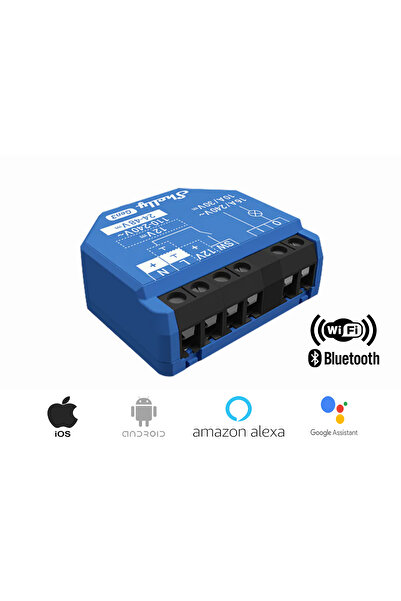 Shelly 1 Gen3 1 Kanallı Akıllı Ev Anahtarı - Wifi & Bluetooth Kontrollü Kuru Kontak Röle