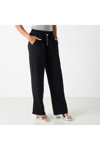 2Xtremz Embellished Wide Leg Pants With Elasticated Waistband