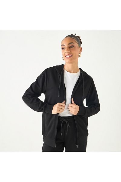 Kappa Logo Detail Zip Through Hoodie With Long Sleeves