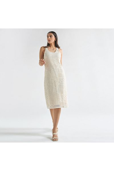 FAV All-over Textured Sleeveless Dress