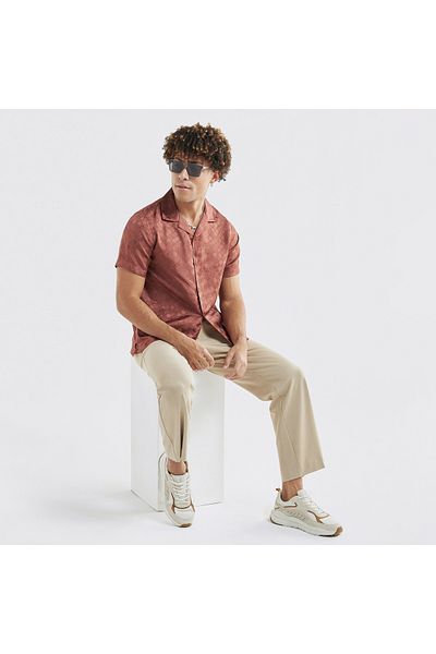 FAV Jacquard Shirt With Camp Collar