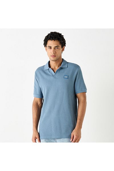 Lee Cooper Textured Polo T-shirt With Short Sleeves