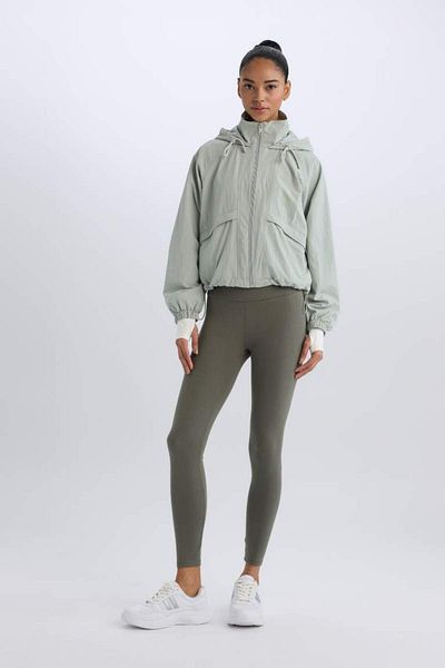 DeFacto New Season Water Repellent Fabric Thin Raincoat with Hood and Zipper Pockets