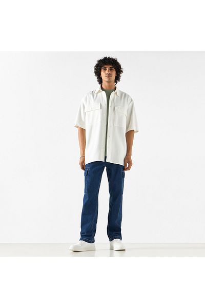 Lee Cooper Denim Shirt With Short Sleeves