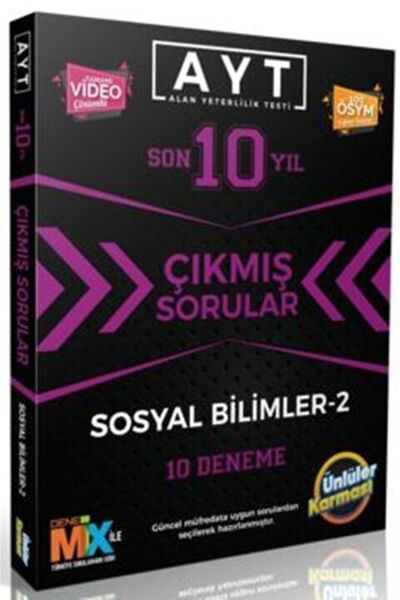 ünlüler yayınları Ünlüler Karması Ayt Sosyal Bilimler 2 Karması Tıpkı Basım 1...