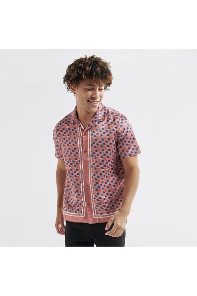 FAV Border Print Satin Shirt