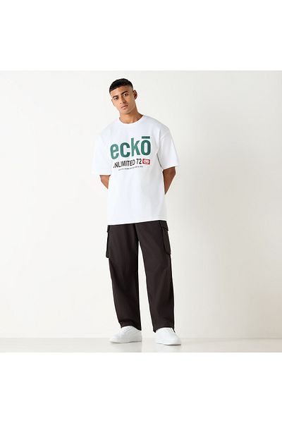 ECKO Unltd Printed Crew Neck T-shirt With Short Sleeves