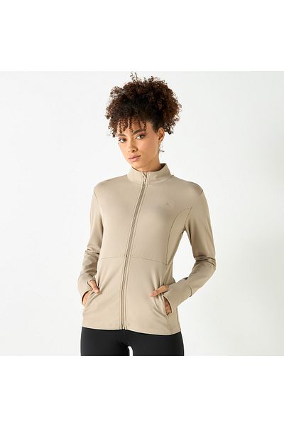 Active High Neck Zip Through Jacket With Pockets