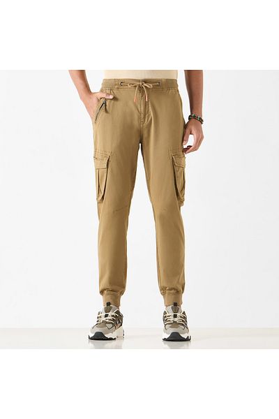 Lee Cooper Regular Fit Cargo Pants With Drawstring Closure And Pockets