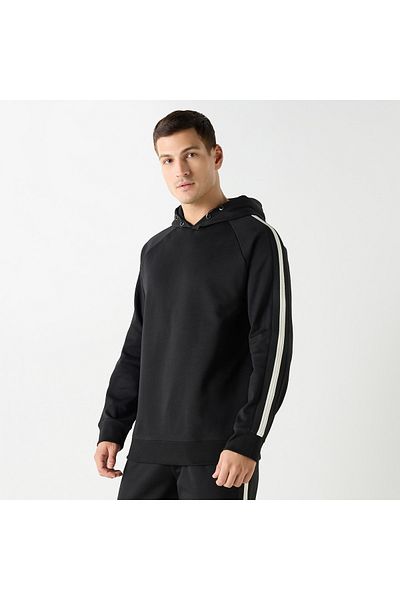 Iconic Tape Detail Hooded Sweatshirt With Raglan Sleeves