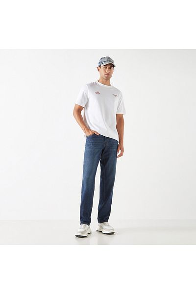 Lee Cooper تي شيرت مطبوع برقبة دائرية وأكمام قصيرة
