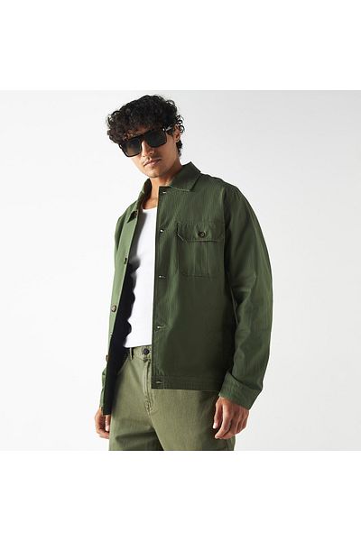 Lee Cooper سترة مضلعة بأكمام طويلة وجيوب