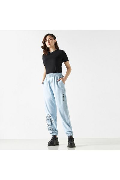SP Characters Anime Print Joggers With Elasticated Waistband Pockets