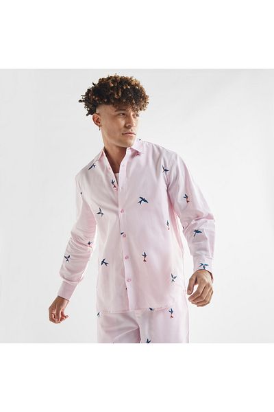 FAV All-over Bird Detail Shirt With Long Sleeves