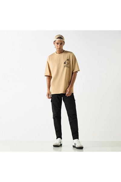 SP Characters Snoopy Dog Print Crew Neck T-shirt With Short Sleeves