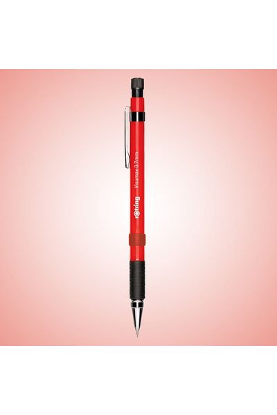 Rotring Visumax Versatil Pen 0.7 Mm, Red Tip, Ergonomic Rubber Grip, Twist-Open Eraser