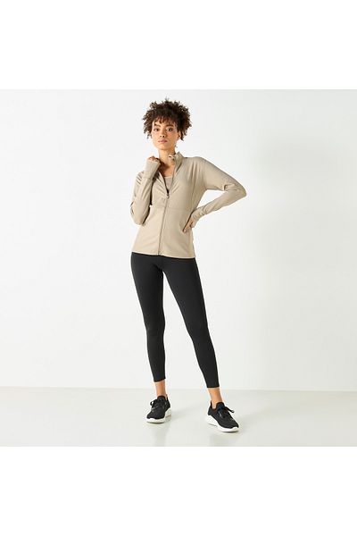 Active High Neck Zip Through Jacket With Pockets