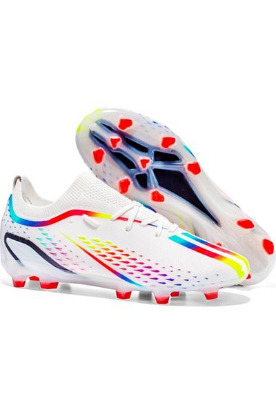 SilkRoute Unisex Turf Football Shoes Cleats - White (Number 37)