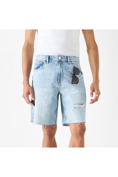Lee Cooper شورت جينز بتفاصيل ممزقة وجيوب