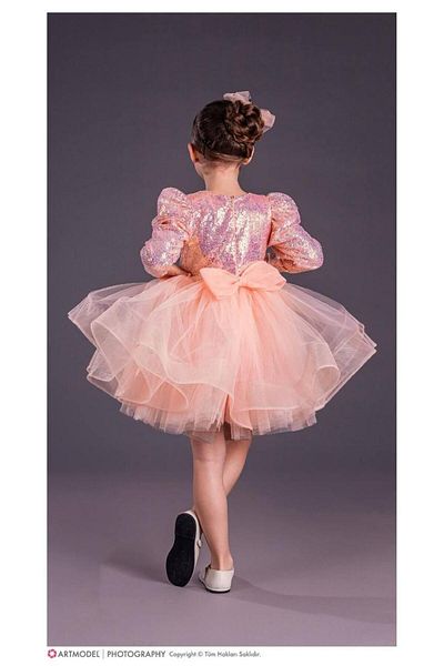RAPAPA Girl's Sequined Special Occasion Dress 1660-61 Somon
