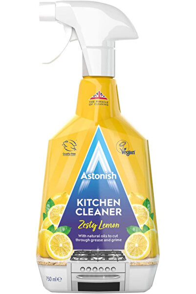 Astonish Kitchen Cleaner, Vegan And Cruelty Free And Blended With Natural Oils, 750ml, Zesty Lemon