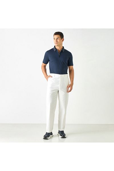 Iconic Regular Fit Pants With Flexi Waist And Pockets