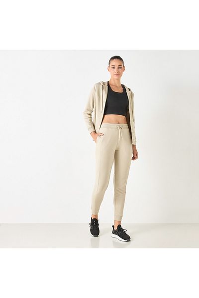 Active Textured Zip Through Jacket With Hood And Pockets