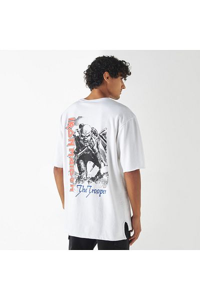 SP Characters Iron Maiden Print Crew Neck T-shirt With Short Sleeves