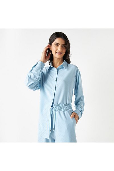 Iconic All-over Embellished Shirt With Long Sleeves