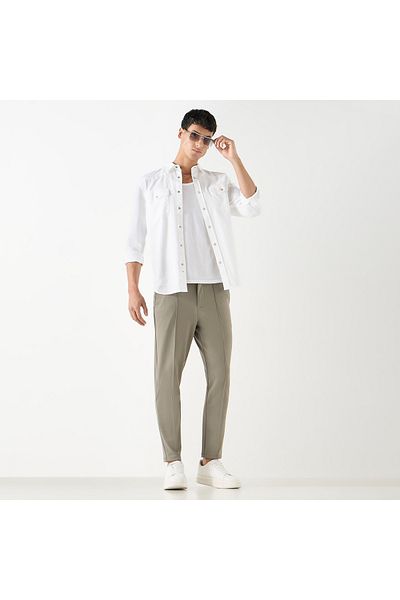 Iconic Regular Fit Solid Shirt With Long Sleeves And Pockets