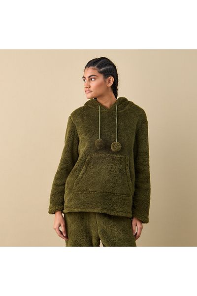 FAV Textured Long Sleeves Hoodie And Pyjama Set