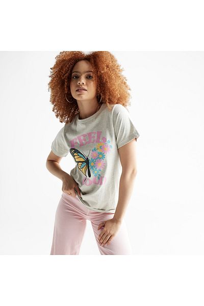 FAV Graphic Print T-shirt With Crew Neck And Short Sleeves
