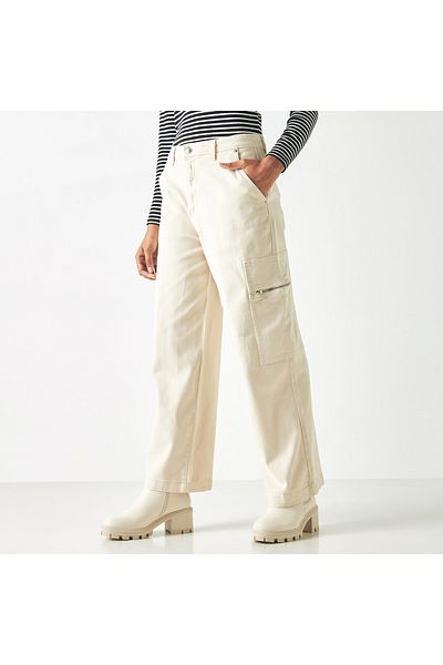 Lee Cooper Wide Leg Jeans With Pockets