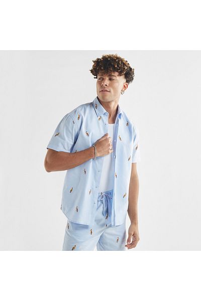 FAV All-over Print Shirt With Collar And Short Sleeves