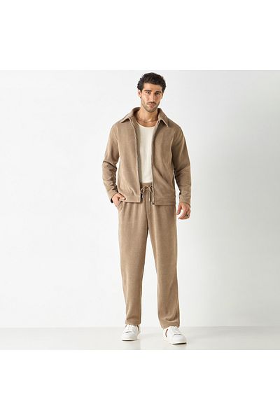 Iconic Relaxed Fit Textured Joggers With Pockets