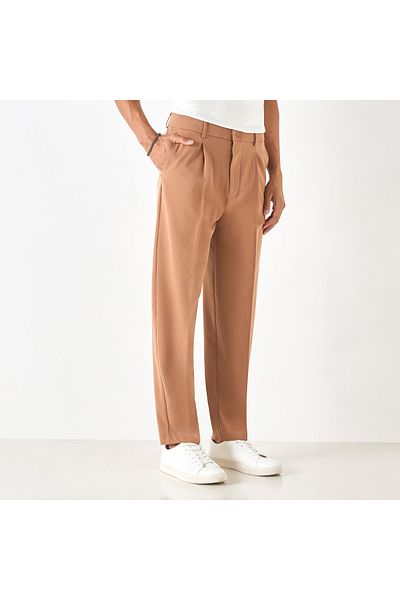 Iconic Solid Pants With Button Closure And Pockets