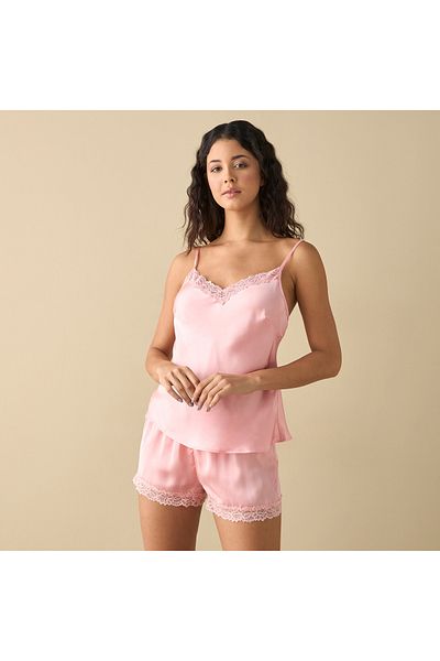 FAV Lace Detail Sleeveless Top And Shorts Set