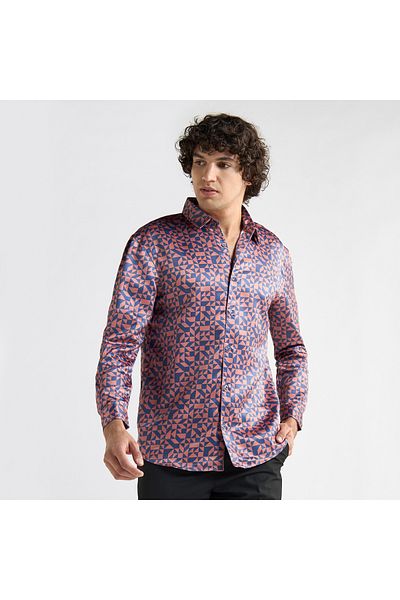 FAV Printed Satin Evening Shirt