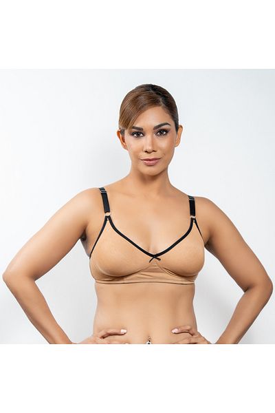 Aadaraya Set Of 3 - Solid A-frame Bra With Hook And Eye Closure