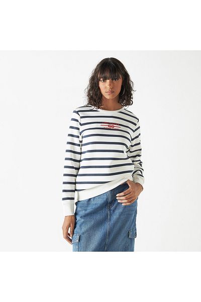 Lee Cooper Logo Print Crew Neck Sweatshirt With Long Sleeves