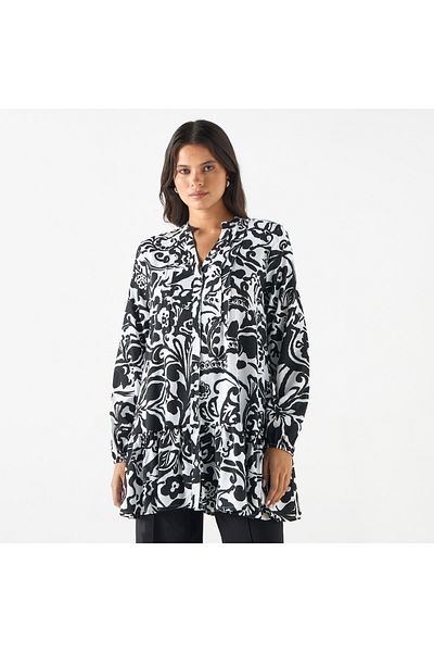 2Xtremz All-over Print Tunic With Long Sleeves